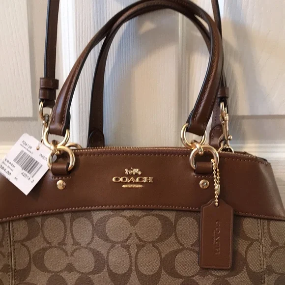Coach F26139 Mini Brooke CarryAll Signature Coated Canvas Leather Purse - NWT - Picture 5 of 16